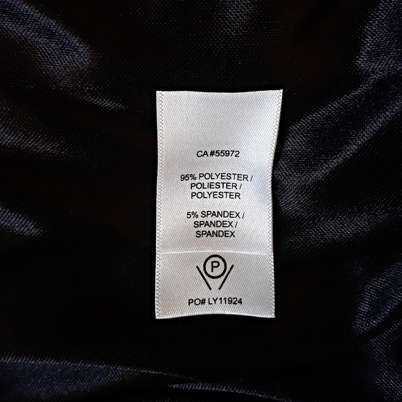 Navy & Burgundy Shift Dress, Split Neck 3/4 Flared Sleeve - Picture 10 of 10